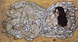 Lying woman by Egon Schiele